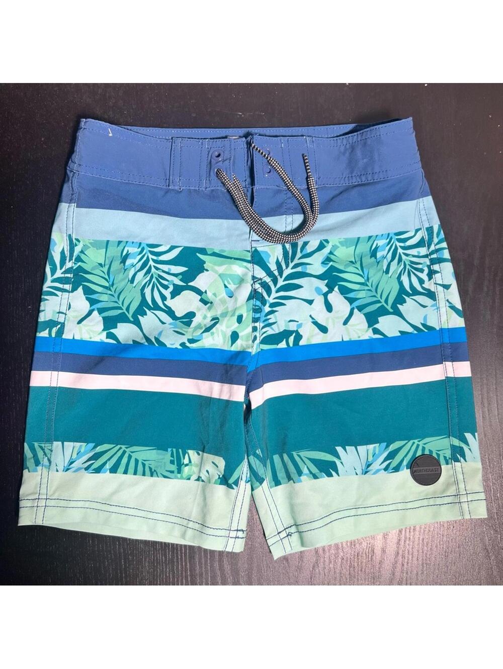 Tropical Blue and Green Kids Swim Shorts NORTHCOAST M/10